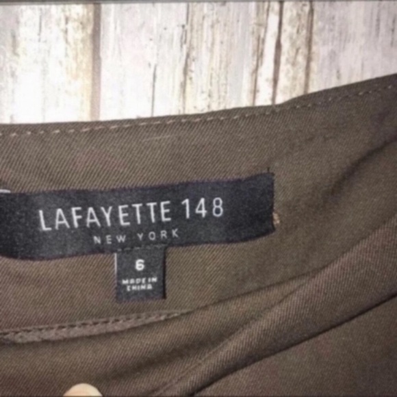 Lafayette 148 Brown Straight Pants Sz6 - Picture 6 of 6